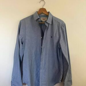 Penguin by Munsingwear Shirt Mens Small - Heritage Slim Fit Blue Oxford Shirt